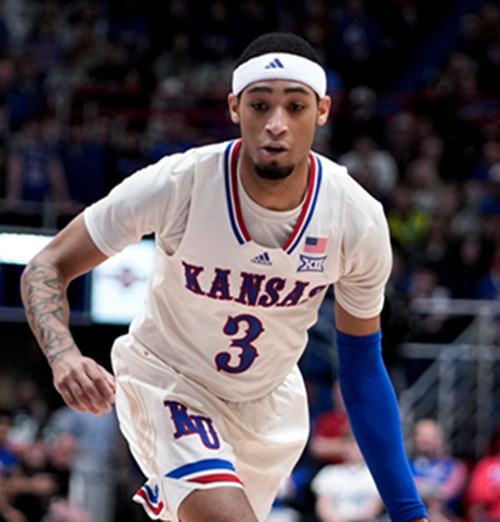 Kansas Jayhawks #3 Dajuan Harris Jr. White College Basketball Game Jersey