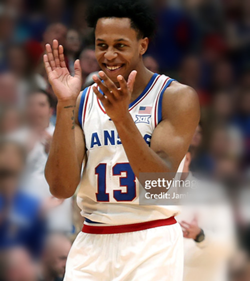 Kansas Jayhawks #13 Elmarko Jackson 2025 White College Basketball Game Jersey