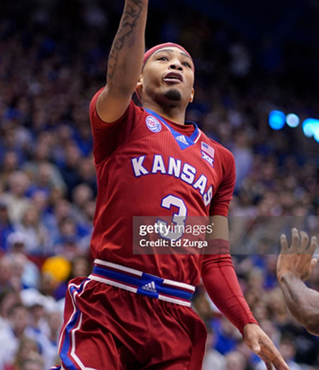 Kansas Jayhawks #3 Dajuan Harris Jr. 2025 Red College Basketball Game Jersey