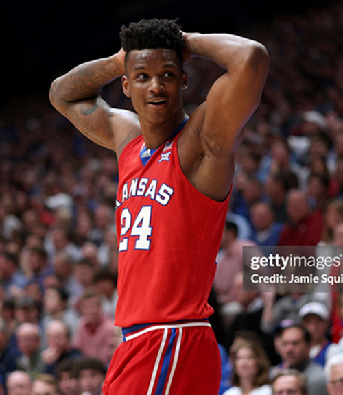 Kansas Jayhawks #24 K.J.Adams Jr.2025 Red College Basketball Game Jersey