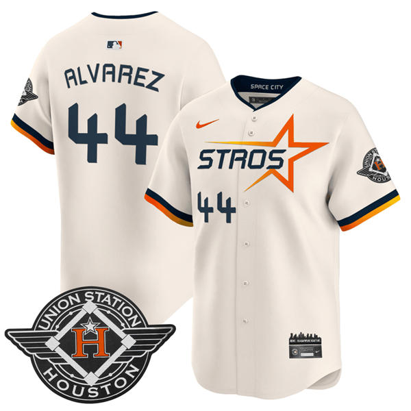 Mens Houston Astros #44 Yordan Alvarez Nike Cream 2025 City Connect Edition 2.0 Jersey 