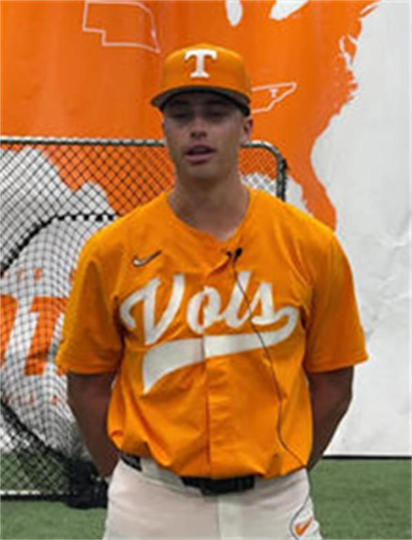 Mens Youth Tennessee Volunteers #12 Liam Doyle Nike Orange Vols College Baseball Game Jersey