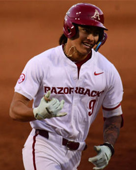 Mens Youth Arkansas Razorbacks #9 Wehiwa Aloy 2024 White Baseball Game Jersey