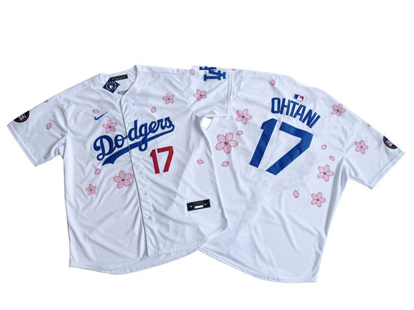 Mens Los Angeles Dodgers #17 Shohei Ohtani Nike 2025 MLB World Tour Tokyo Series Home White Player Limited Jersey