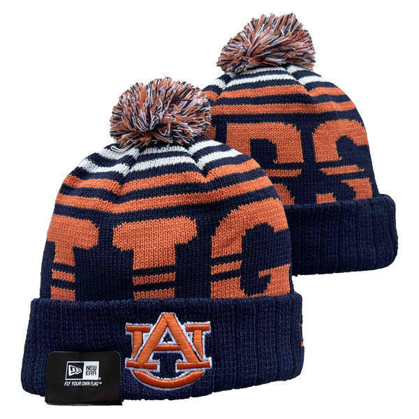 NCAA Auburn Tigers Navy Orange Cuffed Pom Knit Hat YD2503191 (26)