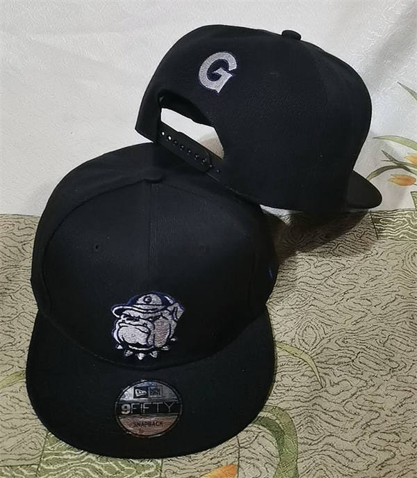 NCAA Georgetown Hoyas Black white Logo Snapback Cap GS2503202 (5)