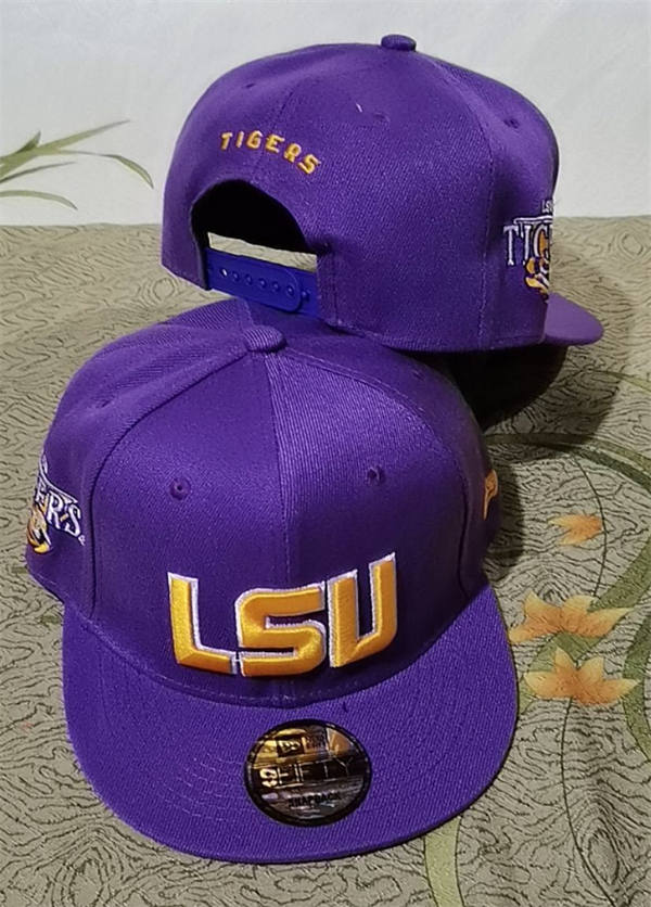 NCAA LSU Tigers Purple Primary Logo Snapback Cap GS2503202