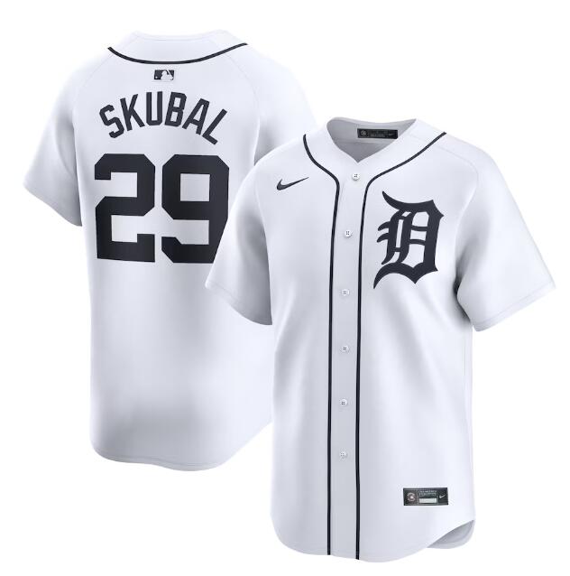 Women's Detroit Tigers #29 Tarik Skubal Nike White Home Limited Player Jersey