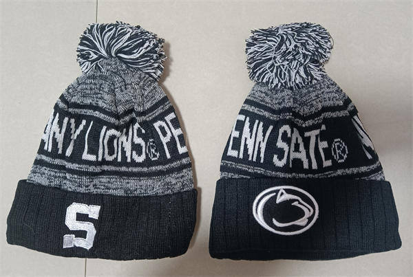 NCAA Penn State Nittany Lions Navy Cuffed Pom Knit Hat AN2272)