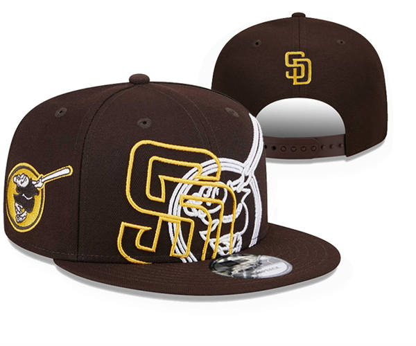 Embroidered MLB San Diego Padres Brown Reflex Logo Snapback Hat YD250303 (4)