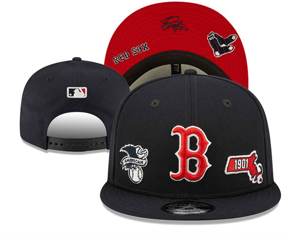 Embroidered MLB Boston Red Sox Navy 1901 Anniversary Snapback Hat YD250303