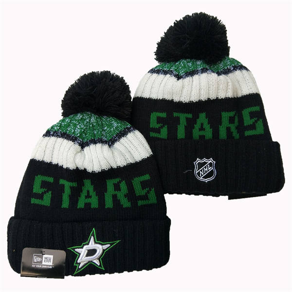 Dallas Stars Black Green Cuffed Pom Knit Hat YD2503211 (36)