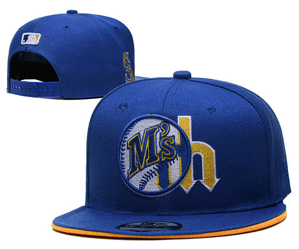 Embroidered MLB Seattle Mariners blue Snapback Hat YD4b466f54
