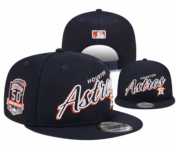 Embroidered MLB Houston Astros Navy 50TH Anniversary Snapback Hat YD20941