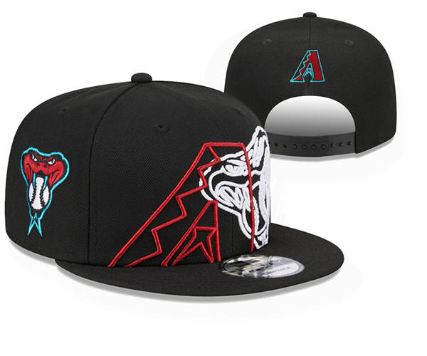 Embroidered MLB Arizona Diamondbacks Black relex logo Snapback Hat YD22612