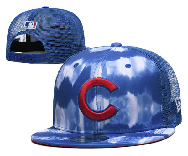 Embroidered MLB Chicago Cubs Royal white colorful Snapback Hat YD20437
