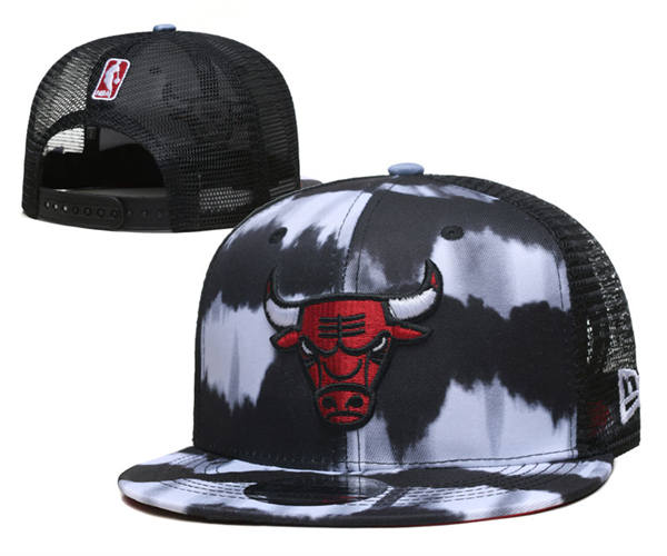 NBA Chicago Bulls Black White Colorful Snapback Hat YD2503211  (2)