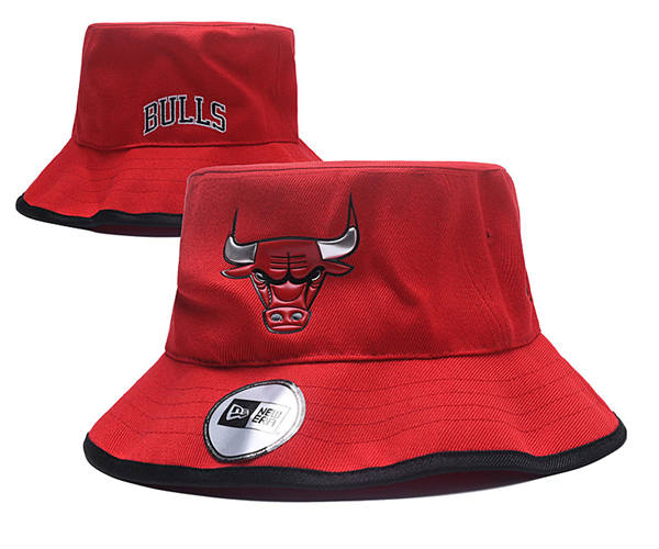 Embroidered NBA Chicago Bulls Red Bucket Hat YD250303