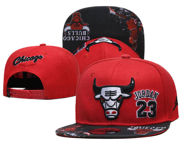 NBA Chicago Bulls red black #23 Jordan Snapback Hat YD2503211  (1)