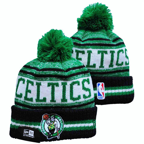 NBA Boston Celtics Green white Cuffed Pom Knit Hat YD2503212 (3)