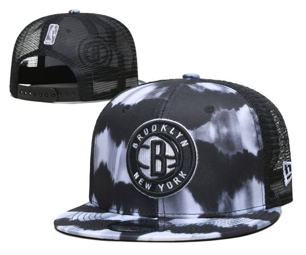 NBA Brooklyn Nets black white colorful Snapback Hat YD2503211 (1)