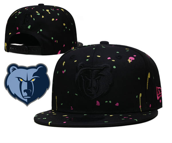 NBA Memphis Grizzlies Black multi-coloured Snapback Hat YD2503211 (2)