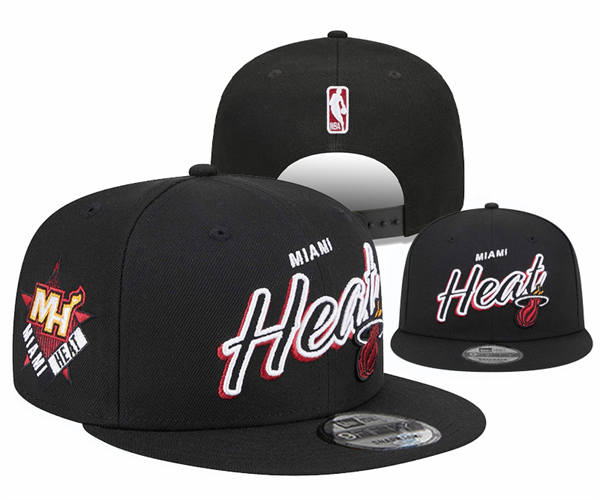 NBA Miami Heat black Legacy True Snapback Hat YD2503211