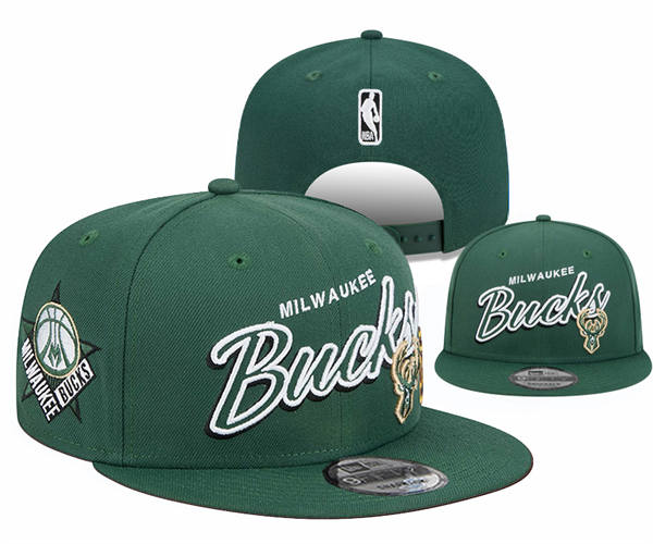 NBA Milwaukee Bucks Green Legacy True Snapback Hat YD2503211 (2)