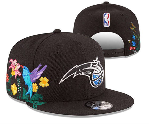 NBA Orlando Magic Black Flowers Snapback Hat YD2503211 (2)