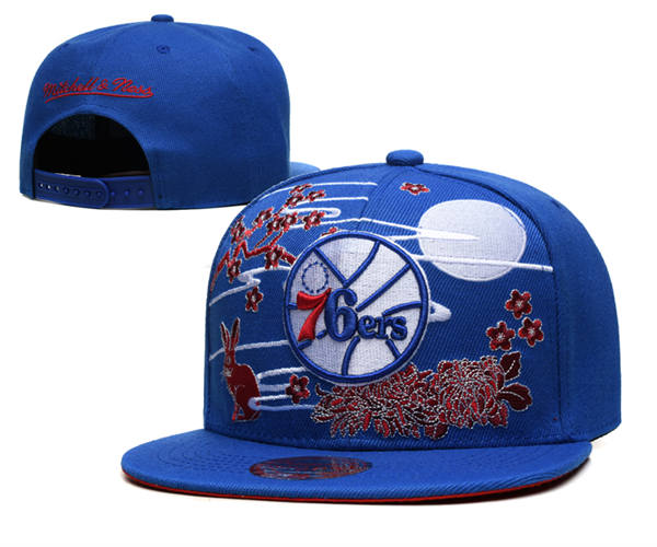 NBA Philadelphia 76ers Royal Mitchell & Ness Classics Snapback Hat YD2503211 (2)