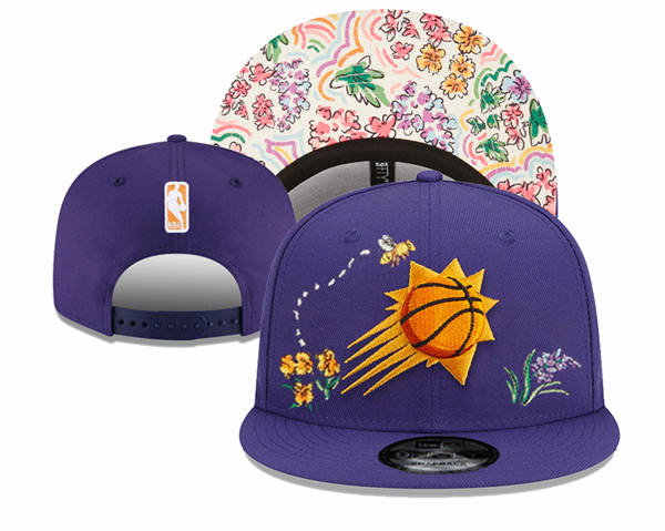 NBA Phoenix Suns Purple flowers Snapback Hat YD2503211 (7)