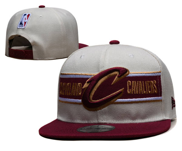 Cleveland Cavaliers gray Burgundy  Snapback Cap GS2503223