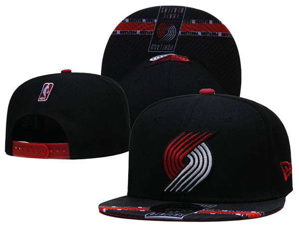 NBA Portland Trail blazers Black Primary logo Snapback Hat YD2503211 (3)