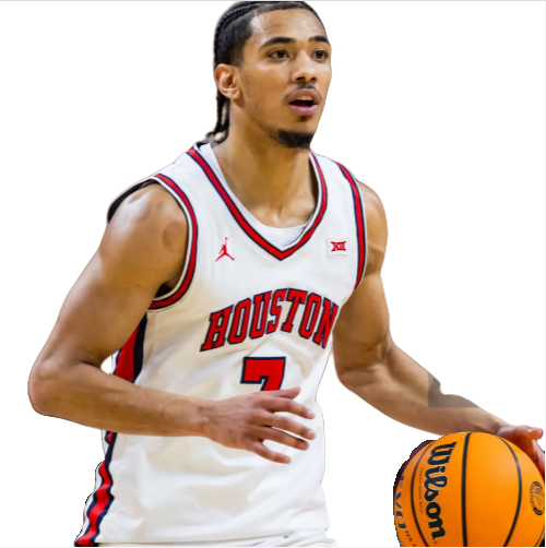 Mens Youth Houston Cougars #7 Milos Uzan 2025 White Retro Houston Basketball Game Jerseys