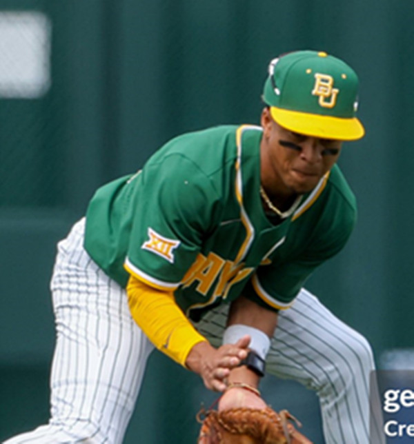 Mens Youth Baylor Bears #3 Enzo Apodaca Green College Baseball Game Jersey