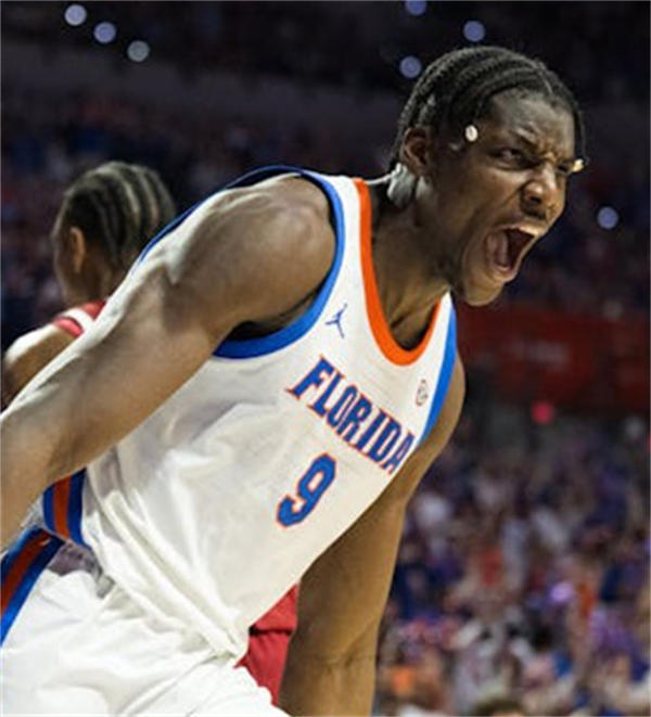 Mens Youth Florida Gators #9 Rueben Chinyelu 2025 White College Basketball Game Jersey