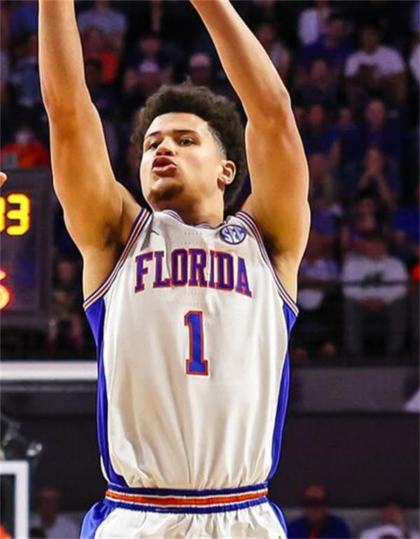 Mens Youth Florida Gators #1 Walter Clayton Jr. White Retro Basketball Limited Jersey