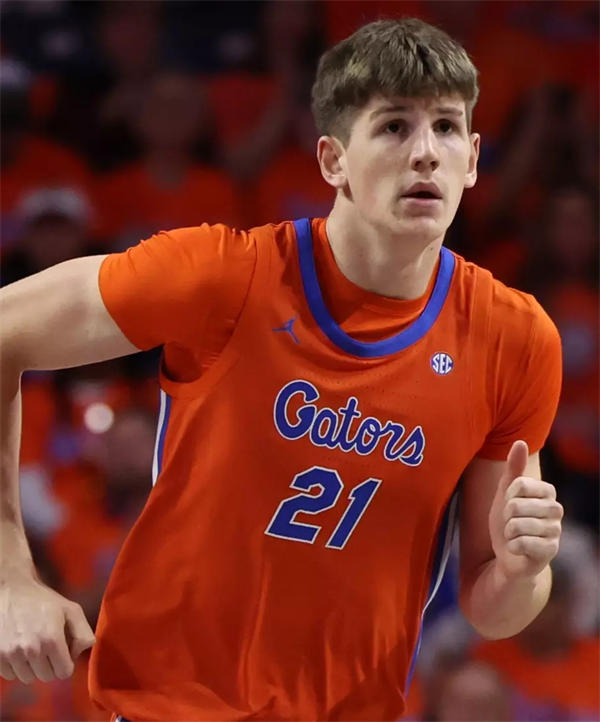 Mens Youth Florida Gators #21 Alex Condon 2025 Orange College Basketball Game Jersey