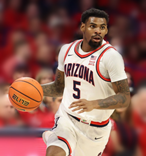 Mens Youth Arizona Wildcats #5 KJ Lewis White College Basketball Game Jersey