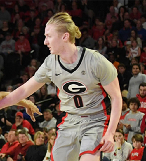 Georgia Bulldogs #0 Blue Cain Gray College Basketball Game Jersey