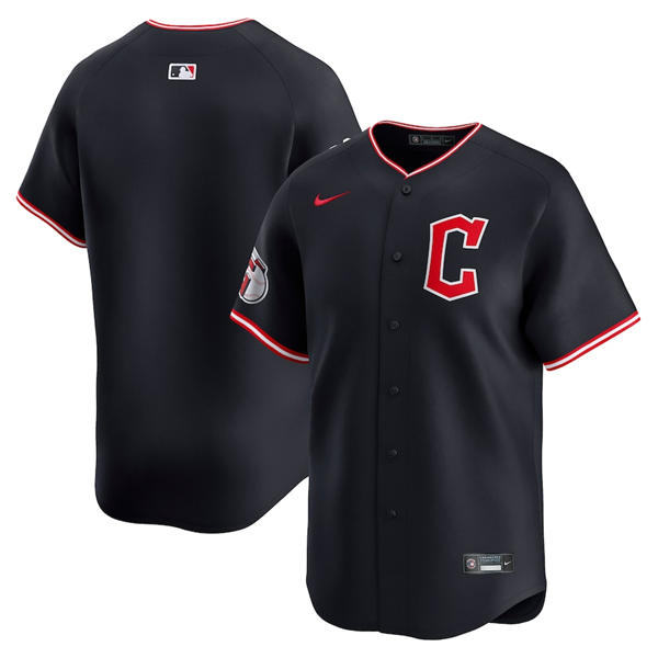 Mens Cleveland Guardians #38 Steven Kwan Blank Nike 2025 Navy Alternate Limited Player Jersey