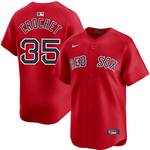 Youth Boston Red Sox #35 Garrett Crochet Nike Red Alternate with Name Limted Jersey
