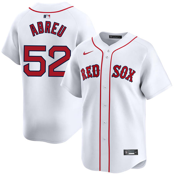 Mens Boston Red Sox #52 Wilyer Abreu Nike White Home with Name Limted Jersey