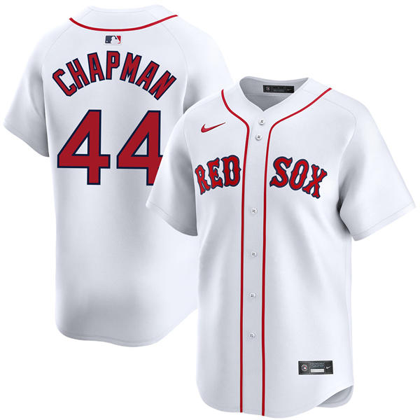 Mens Boston Red Sox #44 Aroldis Chapman Nike White Home with Name Limted Jersey