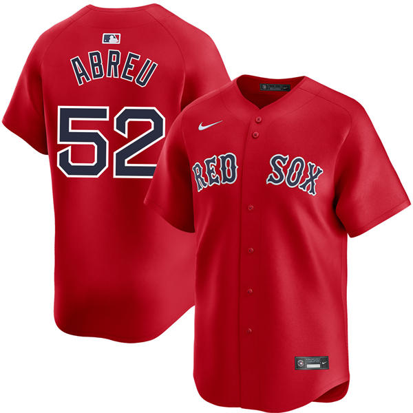 Mens Boston Red Sox #52 Wilyer Abreu Nike Red Alternate with Name Limted Jersey