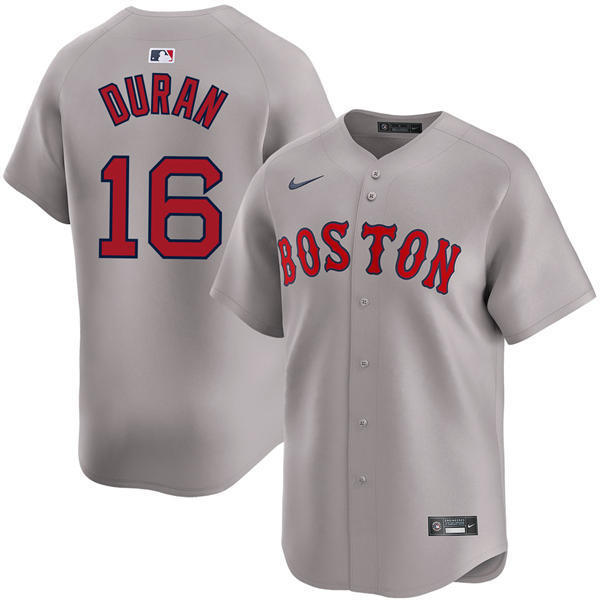 Youth Boston Red Sox #16 Jarren Duran Nike Road Gray Limted Jersey