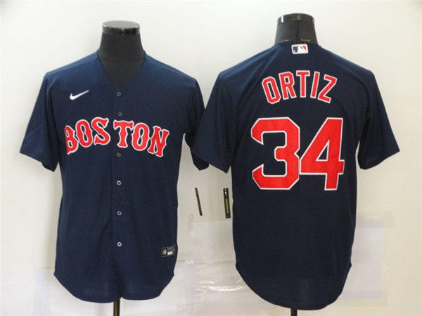 Youth Boston Red Sox  Retired Player #34 David Ortiz Navy Alternate Limted Player Jersey