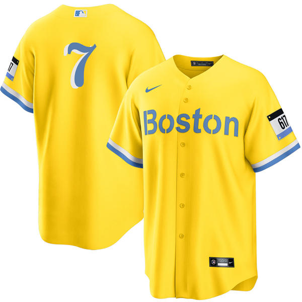 Youth Boston Red Sox #7 Masataka Yoshida Yellow City Connect Limted Player Jersey