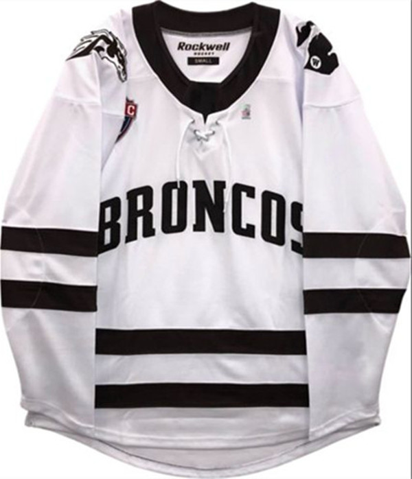 Mens Youth Western Michigan Broncos Custom 2025 White NCAA College Hockey Jersey