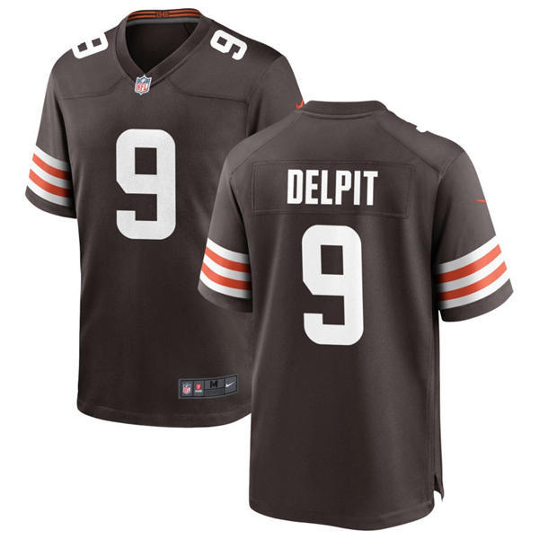 Youth Cleveland Browns #9 Grant Delpit Nike Brown Home Vapor Limited Jersey